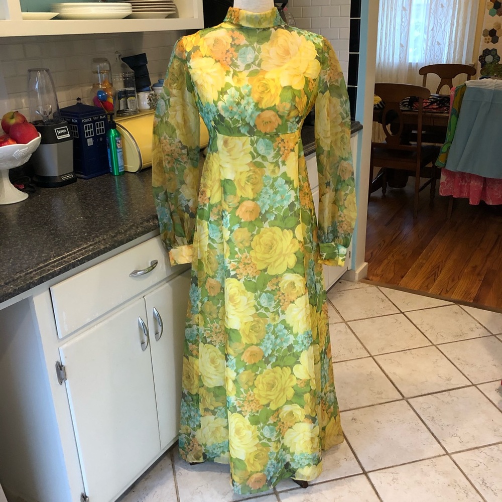 Vintage Taffeta Maxi Dress Gown